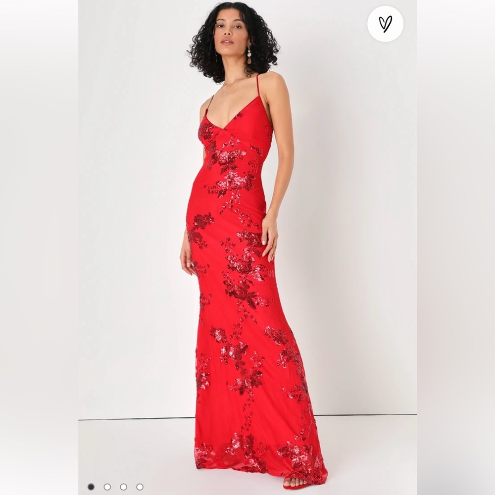 LULUS Red Maxi Gown | Size M